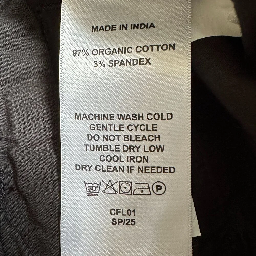Quince Black Organic Stretch Cotton Chino Bermuda Shorts, 10, Minimalist Coastal - Picture 7 of 9